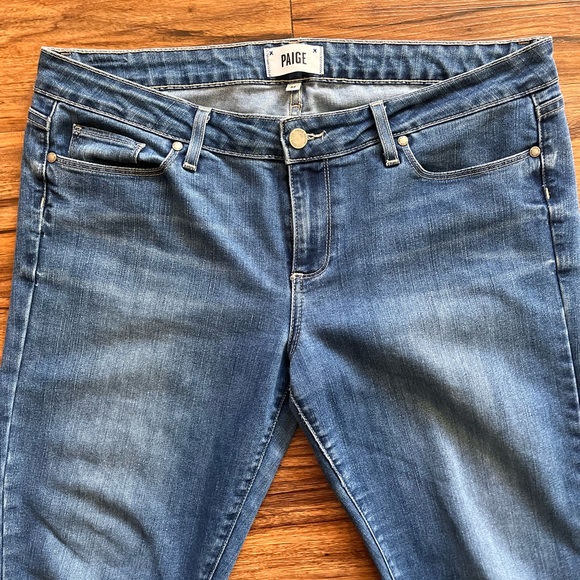 Paige Womens Jeans Size 32 Skyline Ankle Peg Medium Wash Stretch - Picture 2 of 9